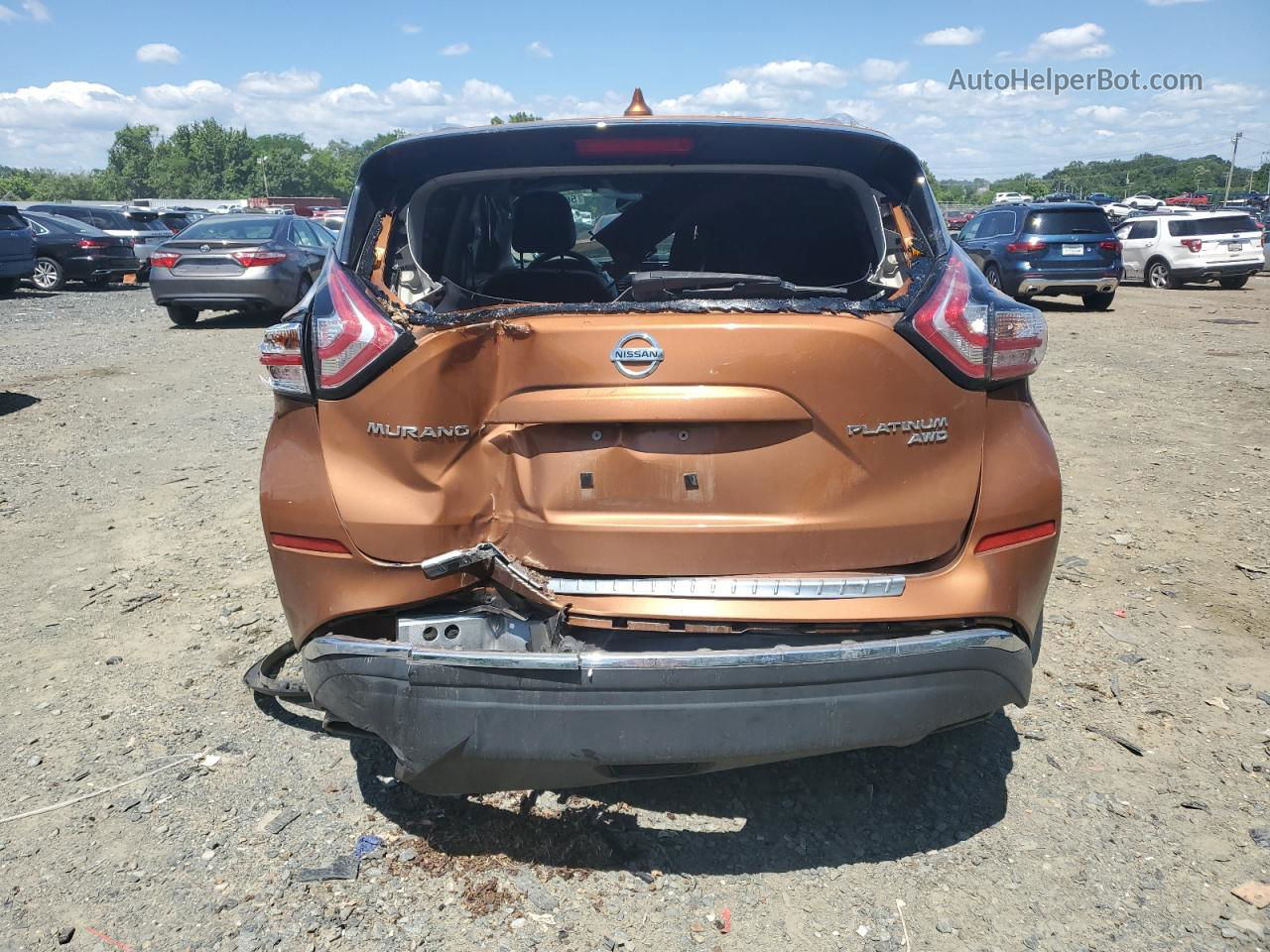 2017 Nissan Murano S Orange vin: 5N1AZ2MH7HN167973