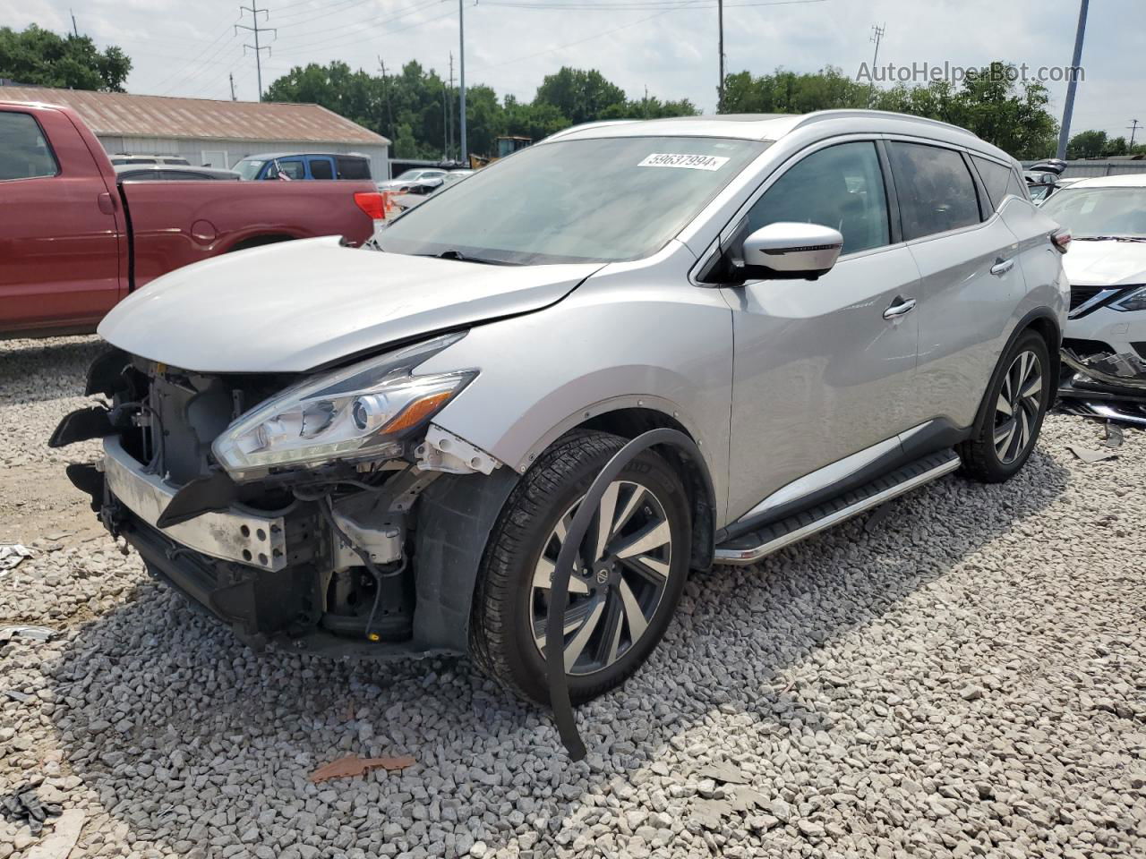 2017 Nissan Murano S Silver vin: 5N1AZ2MH7HN180223