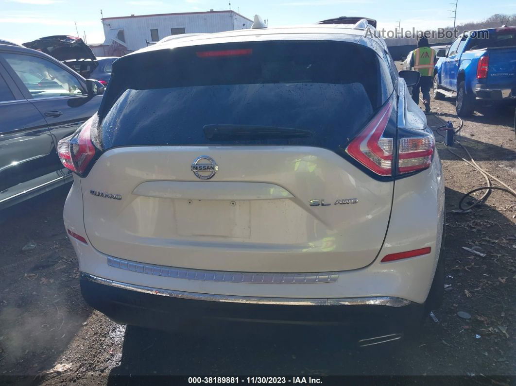 2017 Nissan Murano Sl White vin: 5N1AZ2MH7HN195479