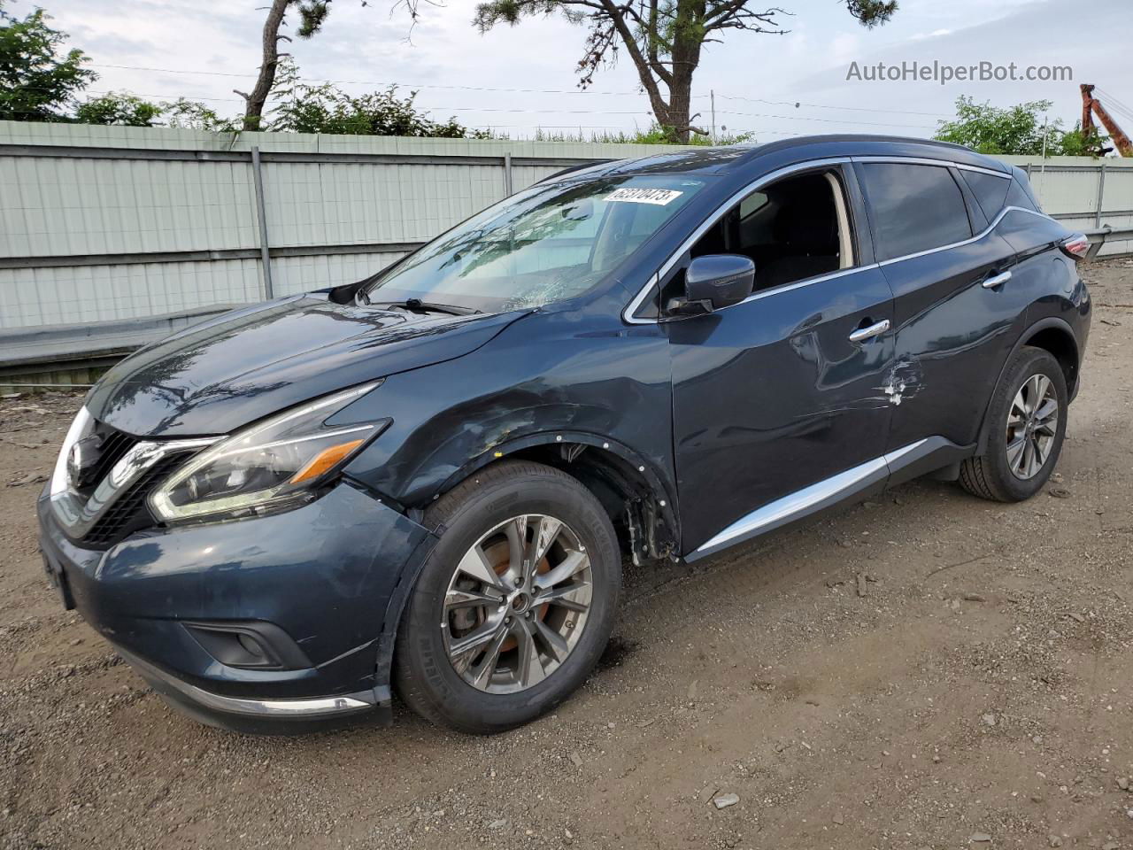 2018 Nissan Murano S Blue vin: 5N1AZ2MH7JN135983