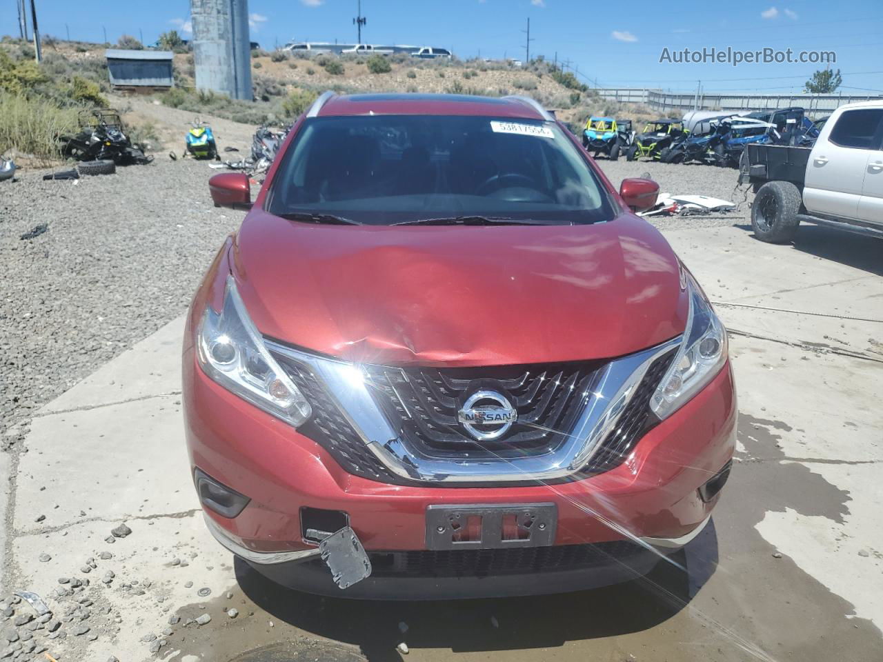 2018 Nissan Murano S Red vin: 5N1AZ2MH7JN145865