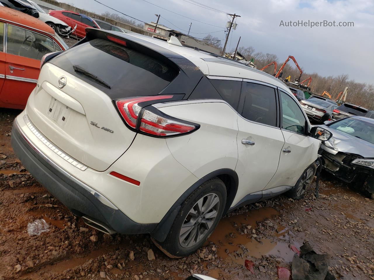 2018 Nissan Murano S White vin: 5N1AZ2MH7JN149818