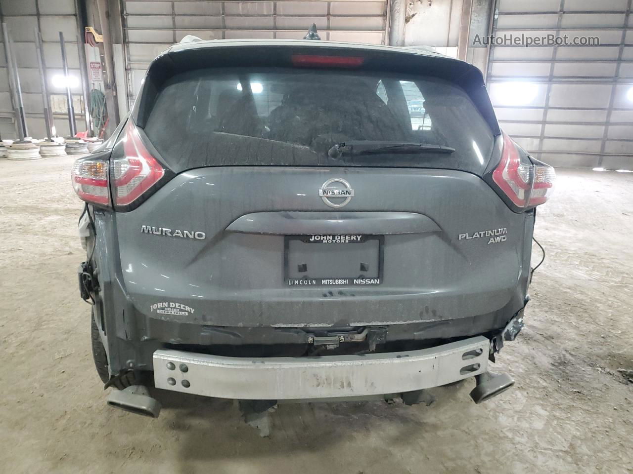 2018 Nissan Murano S Gray vin: 5N1AZ2MH7JN174895