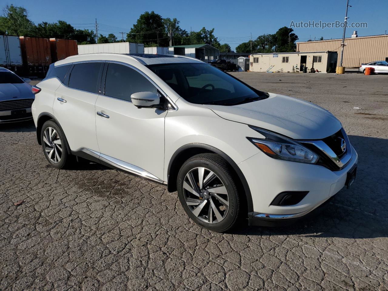 2018 Nissan Murano S Белый vin: 5N1AZ2MH7JN192085