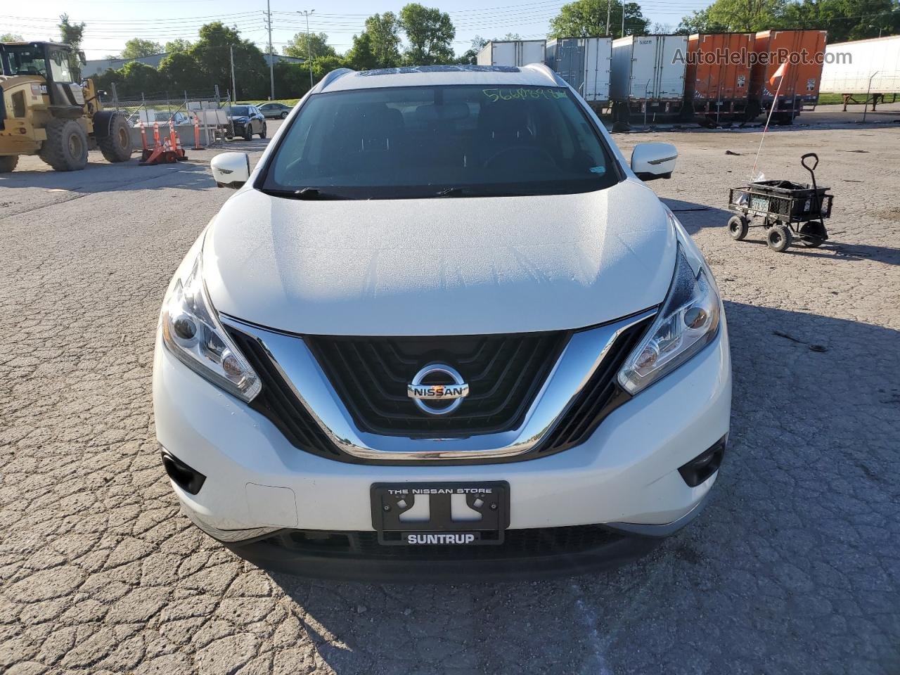 2018 Nissan Murano S White vin: 5N1AZ2MH7JN192085