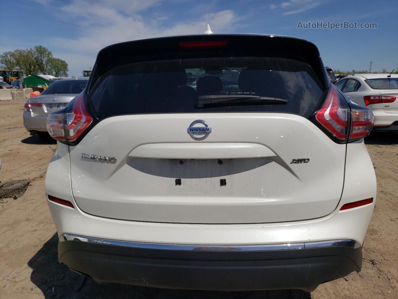 2018 Nissan Murano S White vin: 5N1AZ2MH7JN196430