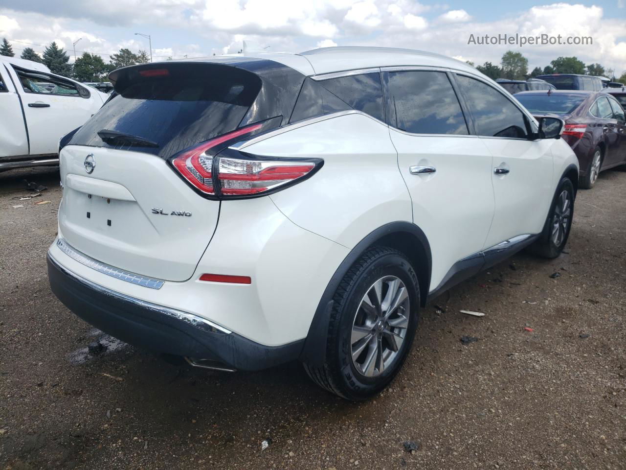 2017 Nissan Murano S White vin: 5N1AZ2MH8HN162118