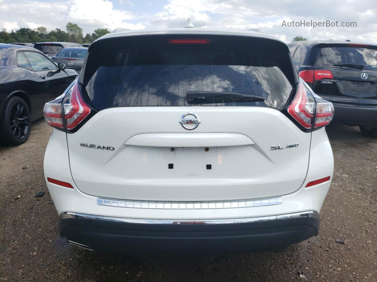 2017 Nissan Murano S White vin: 5N1AZ2MH8HN162118