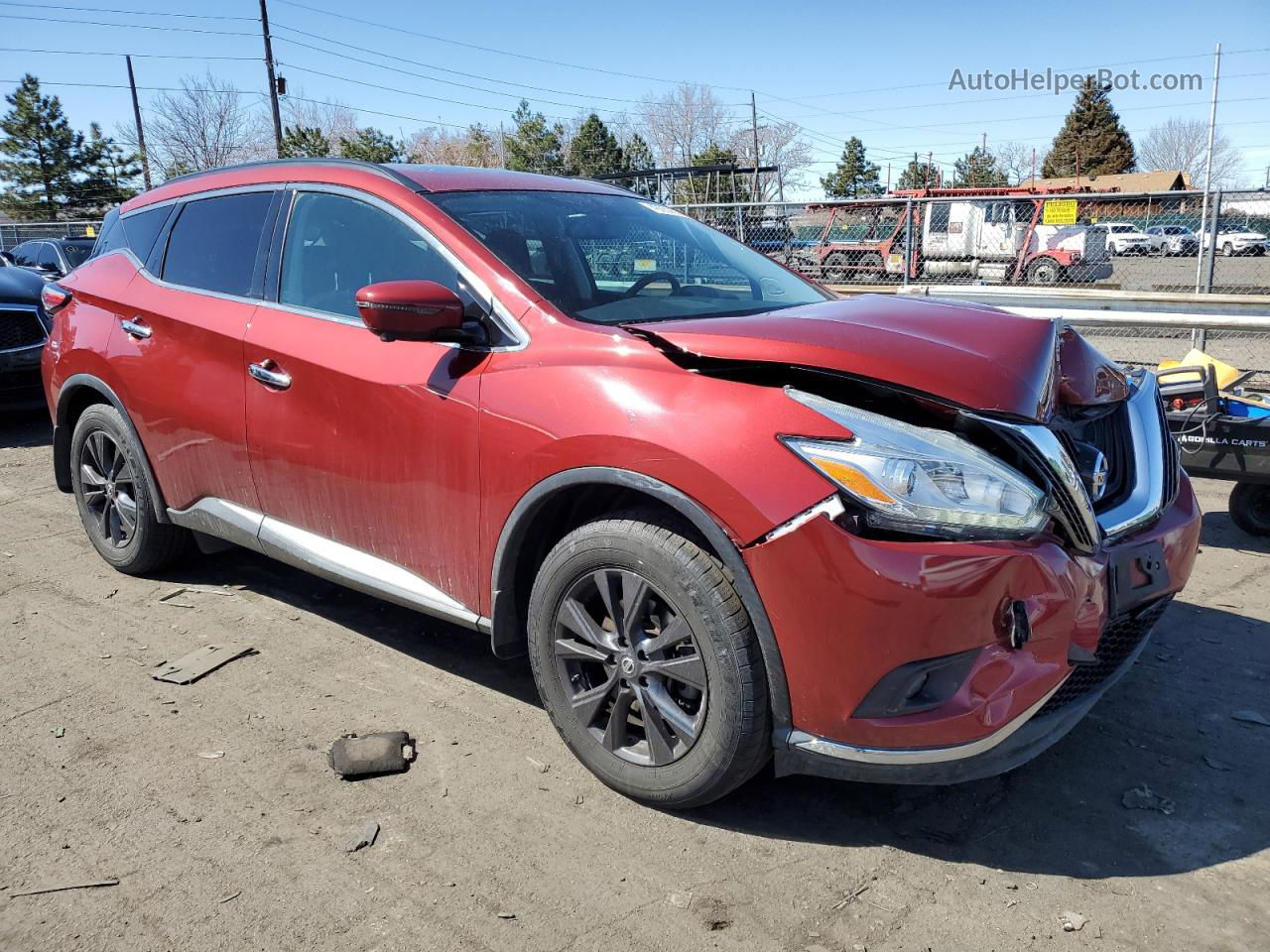 2017 Nissan Murano S Red vin: 5N1AZ2MH8HN199802