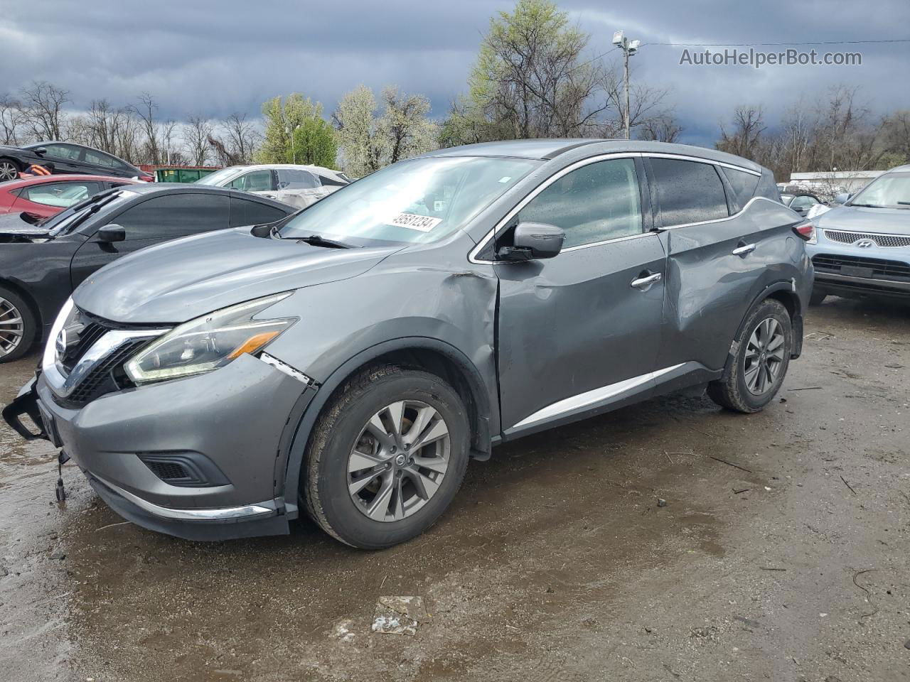 2018 Nissan Murano S Gray vin: 5N1AZ2MH8JN114902