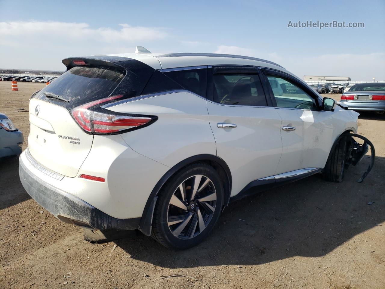 2018 Nissan Murano S White vin: 5N1AZ2MH8JN118058