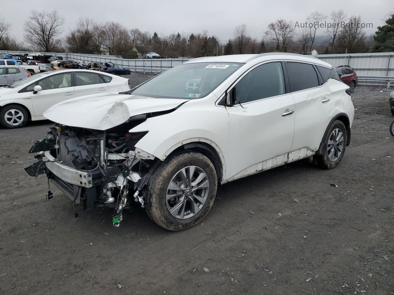 2018 Nissan Murano S White vin: 5N1AZ2MH8JN135930