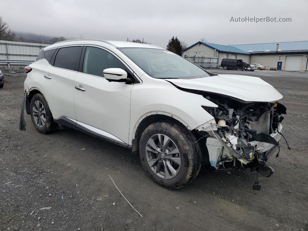 2018 Nissan Murano S White vin: 5N1AZ2MH8JN135930