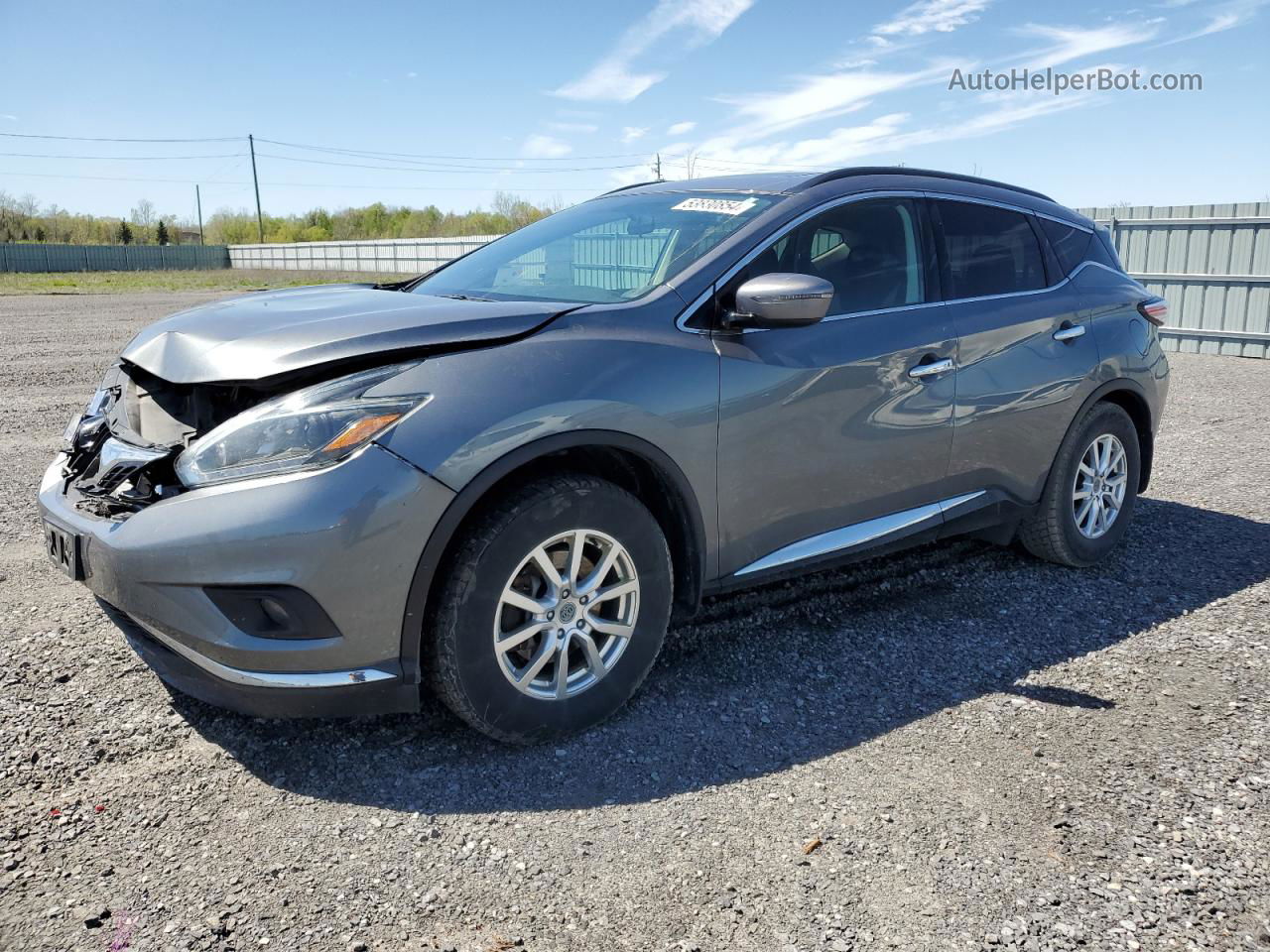 2018 Nissan Murano S Gray vin: 5N1AZ2MH8JN141128