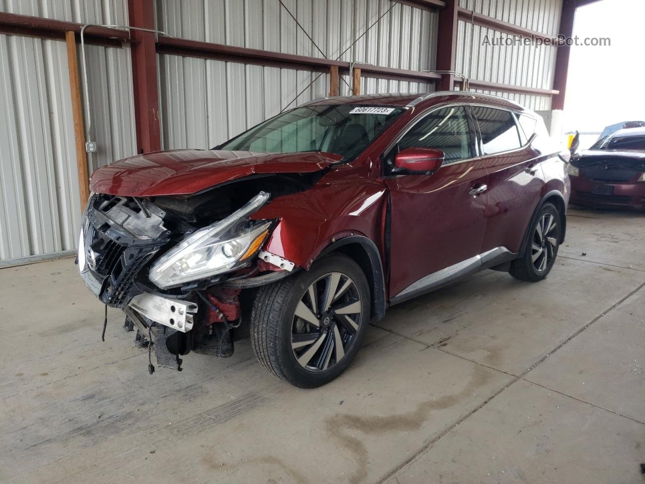 2018 Nissan Murano S Maroon vin: 5N1AZ2MH8JN169642