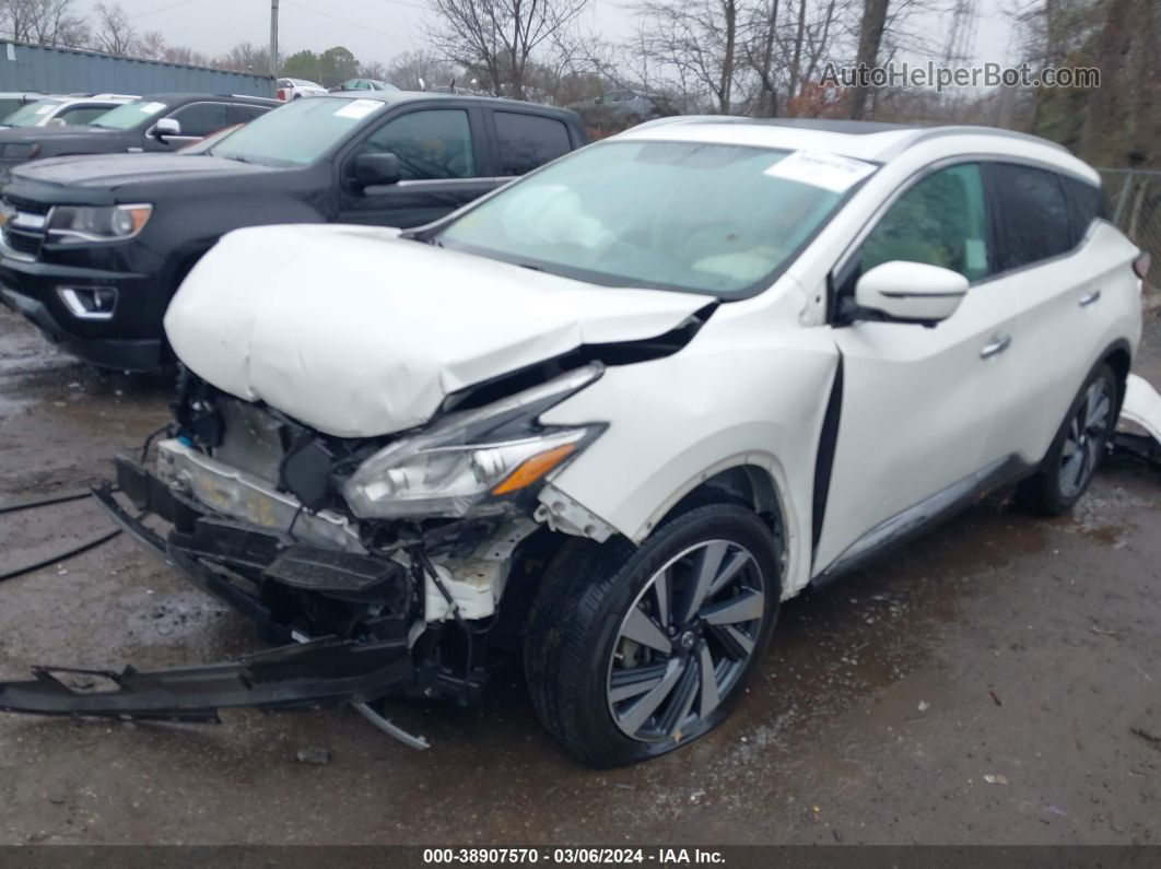 2018 Nissan Murano Platinum White vin: 5N1AZ2MH8JN175103