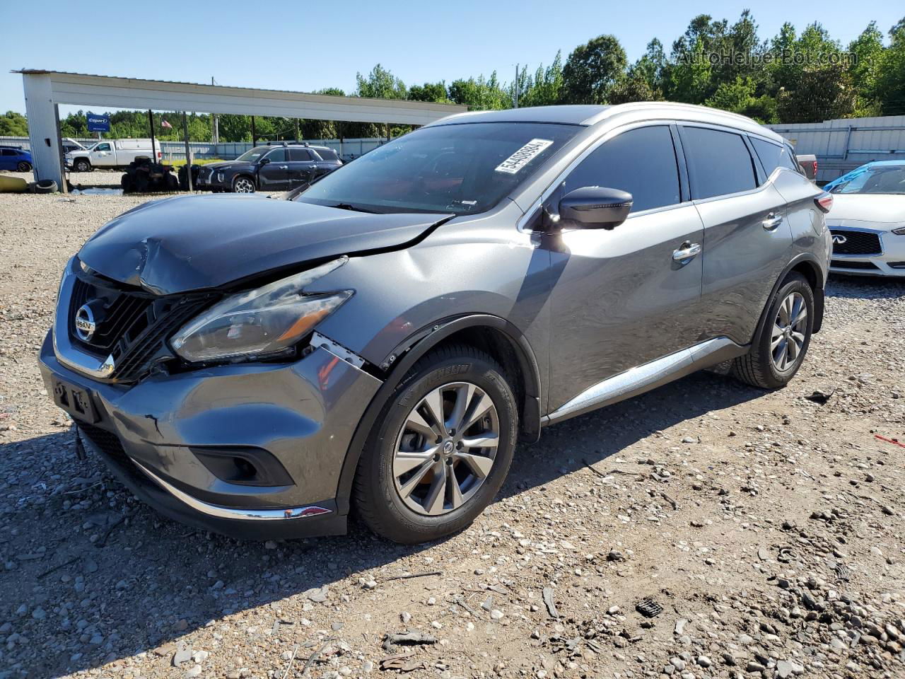 2018 Nissan Murano S Gray vin: 5N1AZ2MH8JN177241