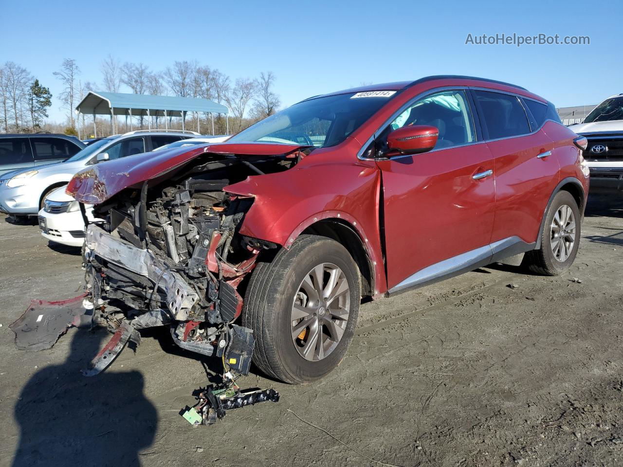 2017 Nissan Murano S Burgundy vin: 5N1AZ2MH9HN104762