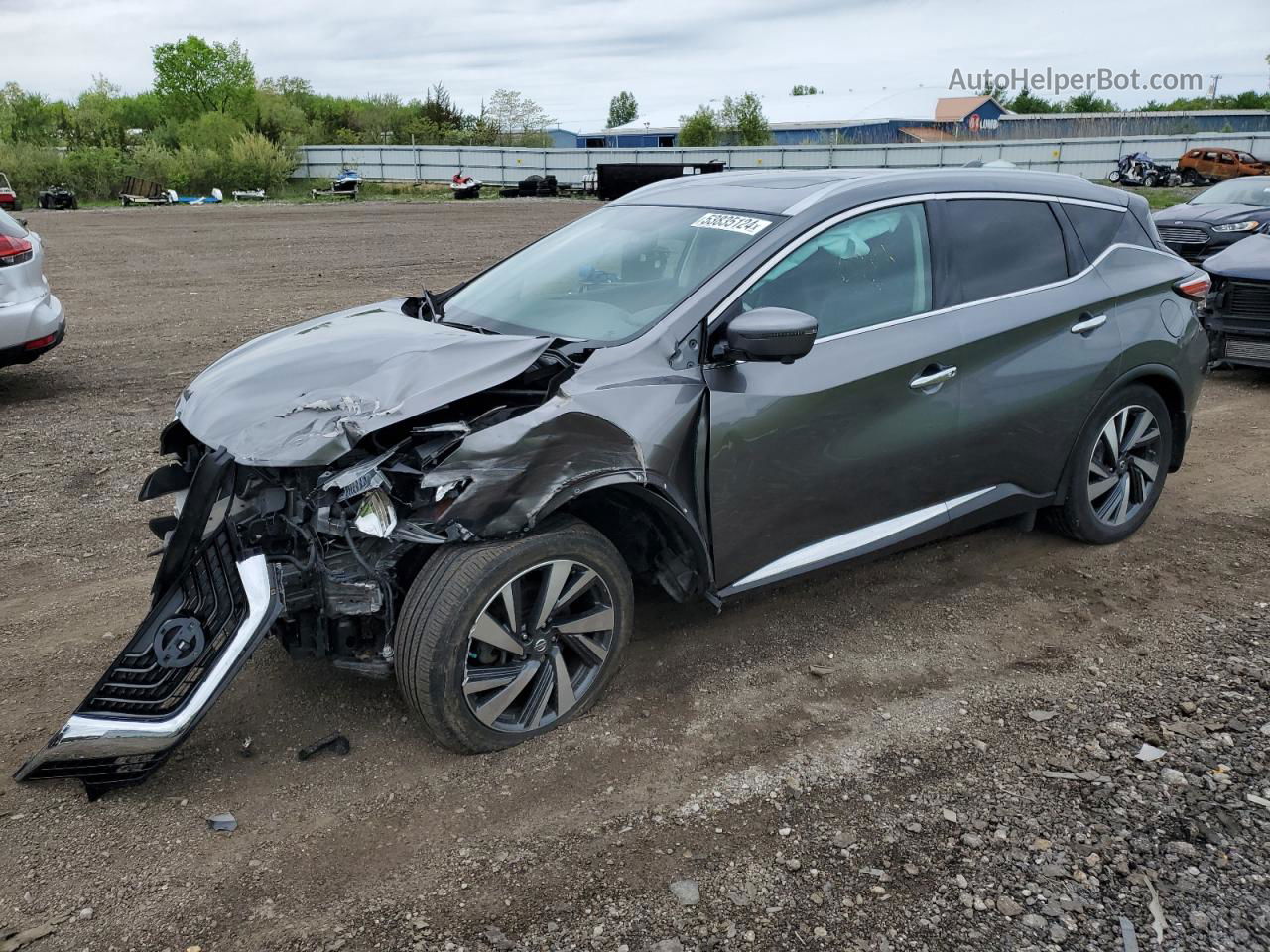 2017 Nissan Murano S Серый vin: 5N1AZ2MH9HN118449