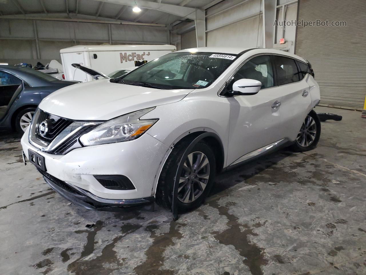 2017 Nissan Murano S White vin: 5N1AZ2MH9HN130178