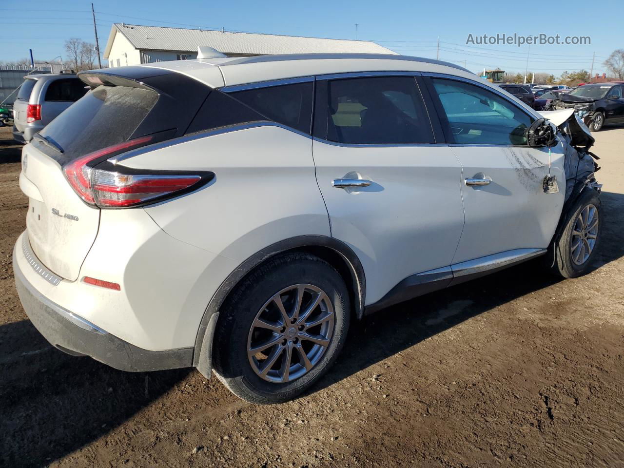 2017 Nissan Murano S White vin: 5N1AZ2MH9HN139396