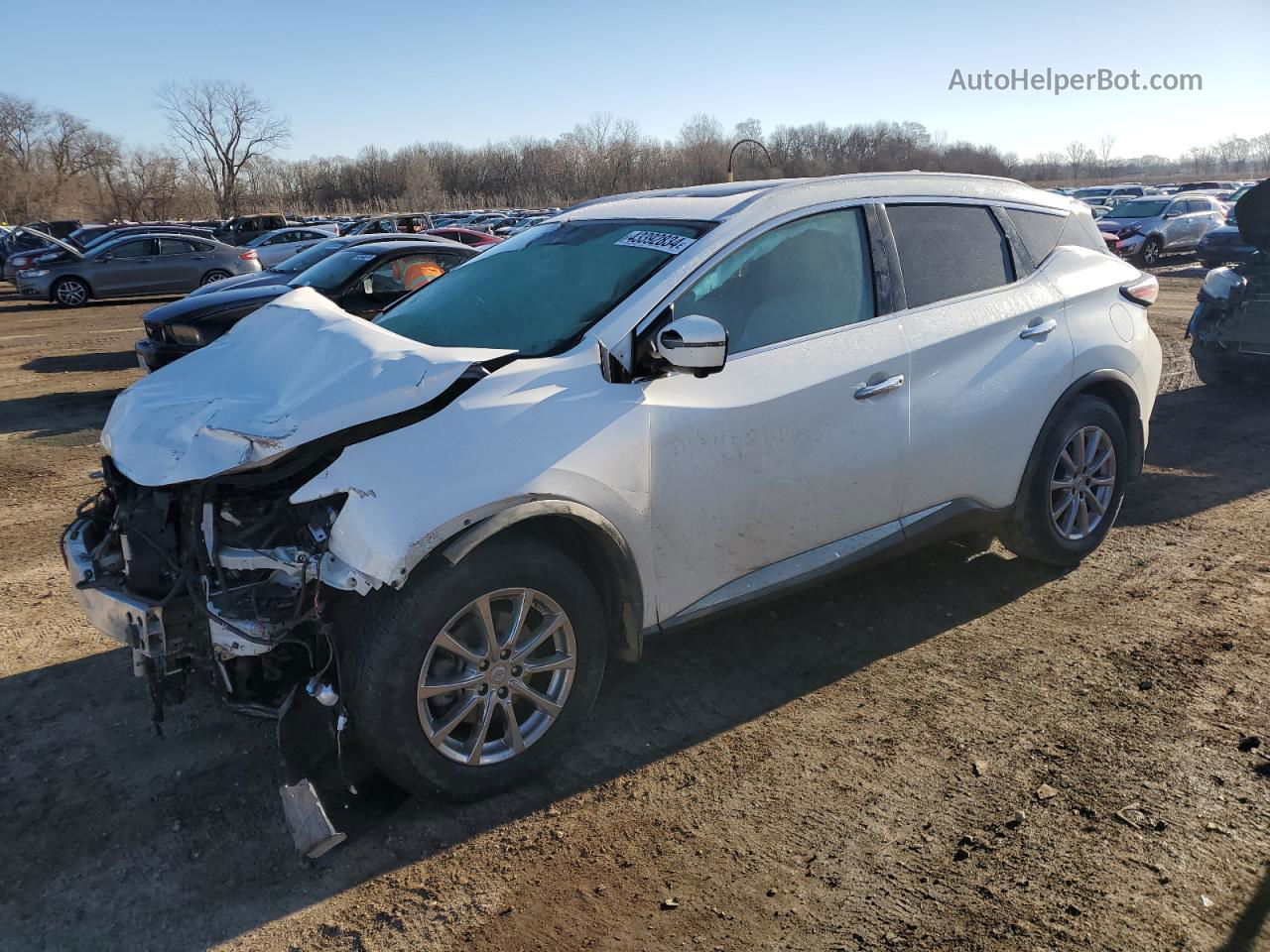 2017 Nissan Murano S White vin: 5N1AZ2MH9HN139396