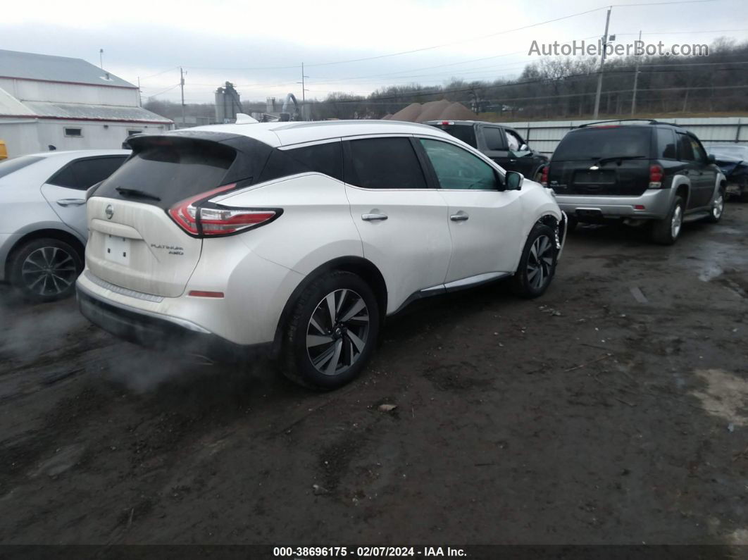 2017 Nissan Murano Platinum White vin: 5N1AZ2MH9HN175587