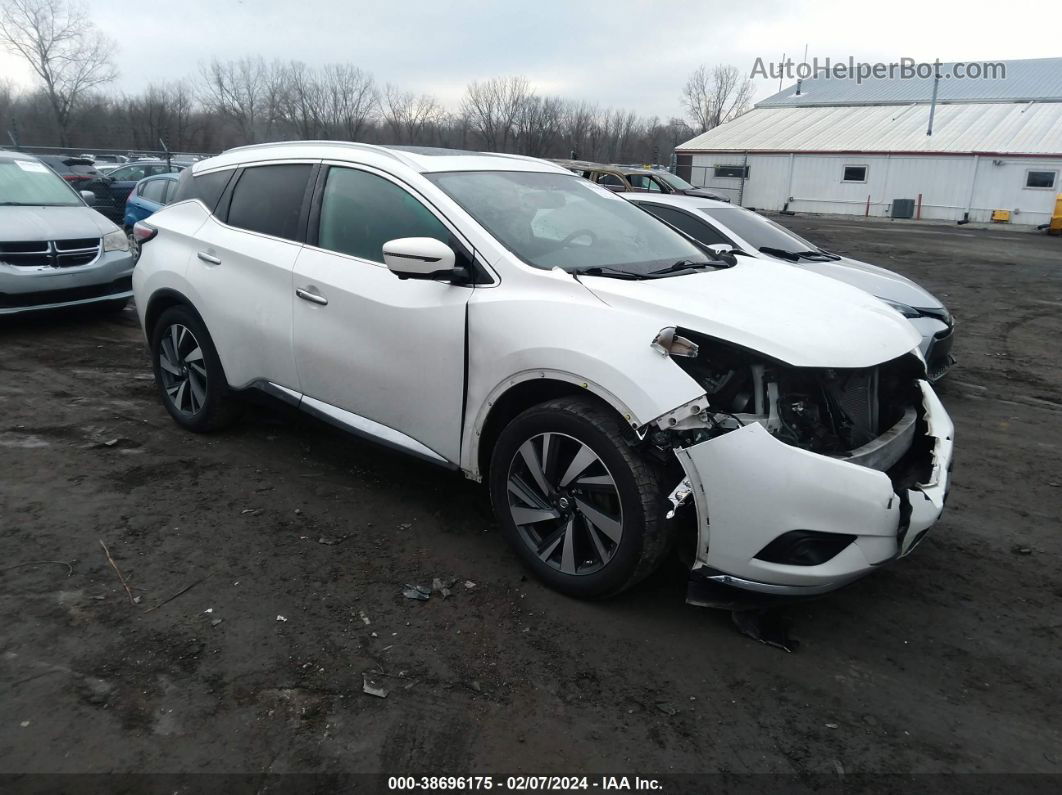 2017 Nissan Murano Platinum White vin: 5N1AZ2MH9HN175587