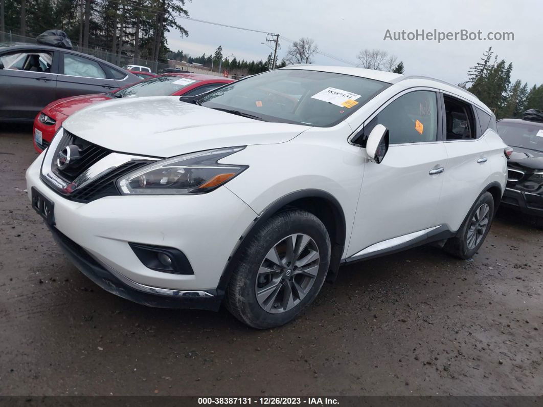 2018 Nissan Murano Sl White vin: 5N1AZ2MH9JN121504