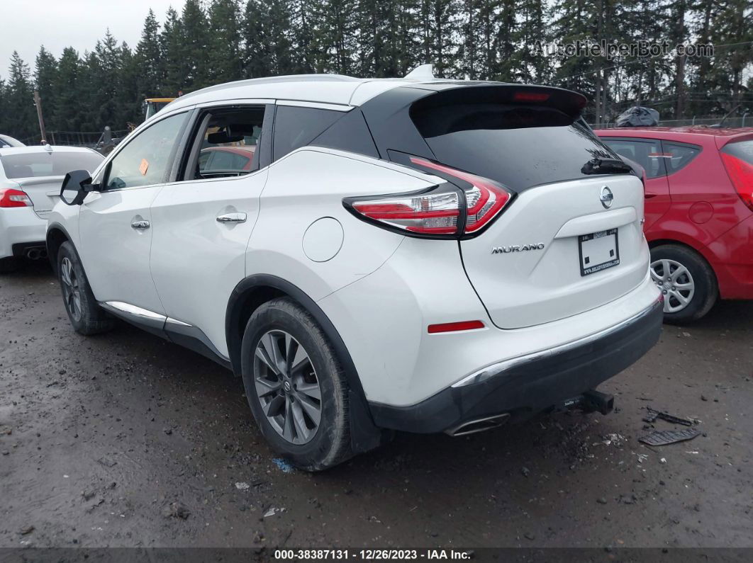 2018 Nissan Murano Sl White vin: 5N1AZ2MH9JN121504