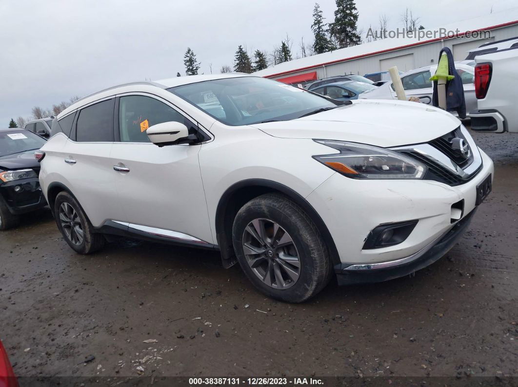 2018 Nissan Murano Sl White vin: 5N1AZ2MH9JN121504