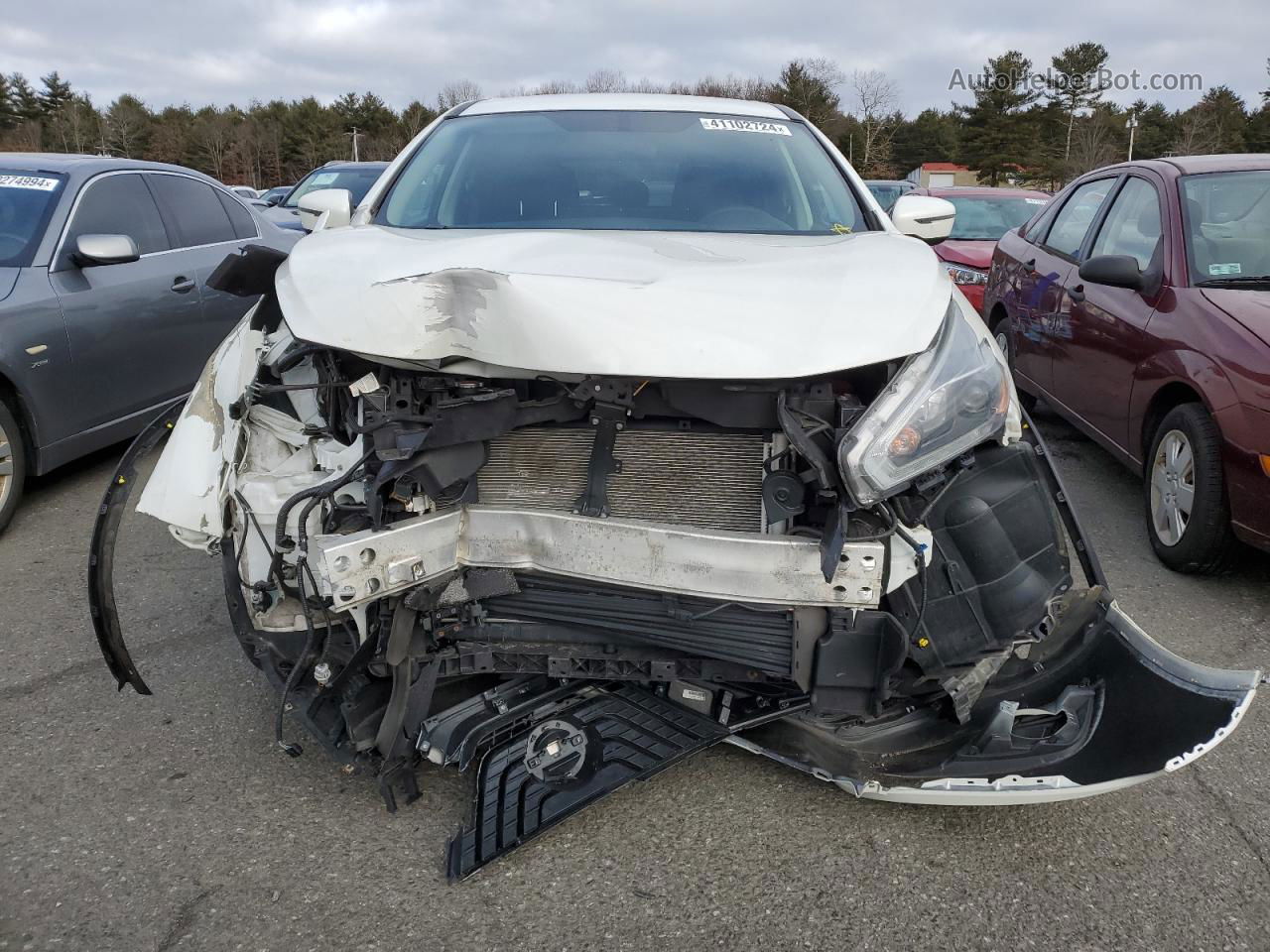 2018 Nissan Murano S White vin: 5N1AZ2MH9JN125343