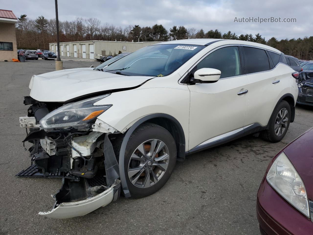 2018 Nissan Murano S Белый vin: 5N1AZ2MH9JN125343