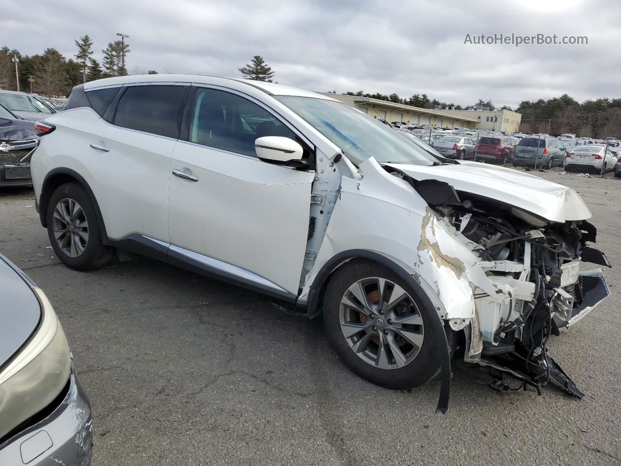 2018 Nissan Murano S White vin: 5N1AZ2MH9JN125343