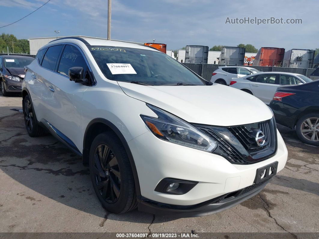 2018 Nissan Murano Sl White vin: 5N1AZ2MH9JN150825