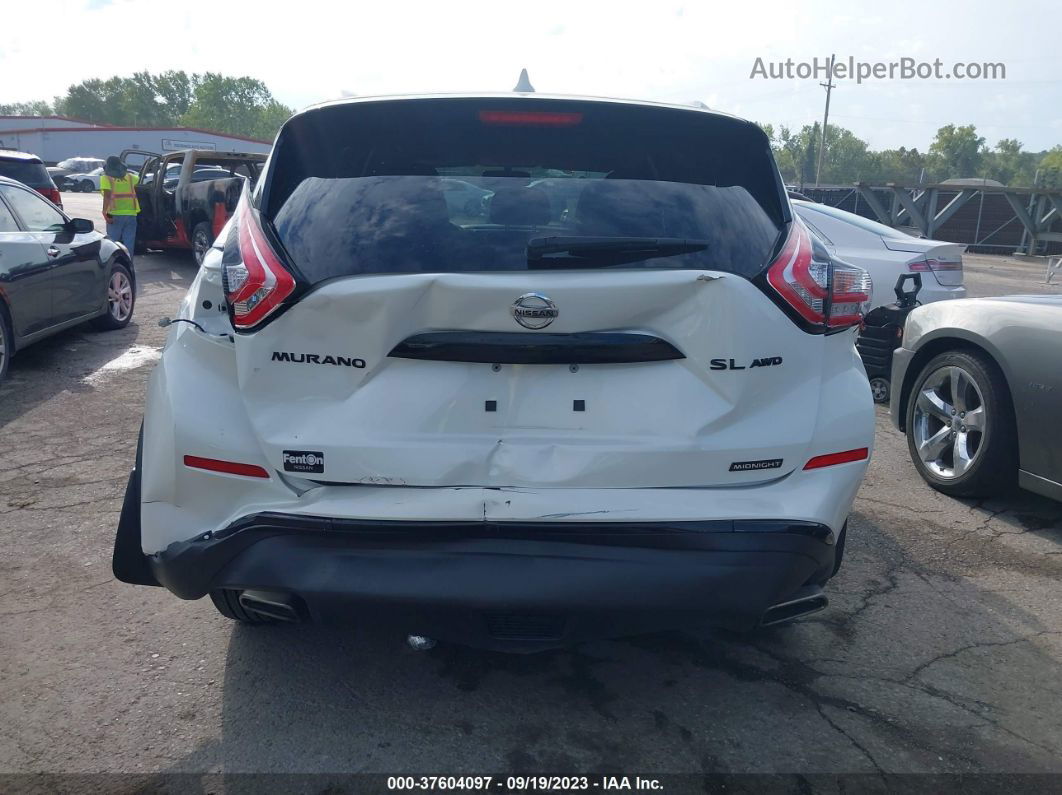 2018 Nissan Murano Sl White vin: 5N1AZ2MH9JN150825