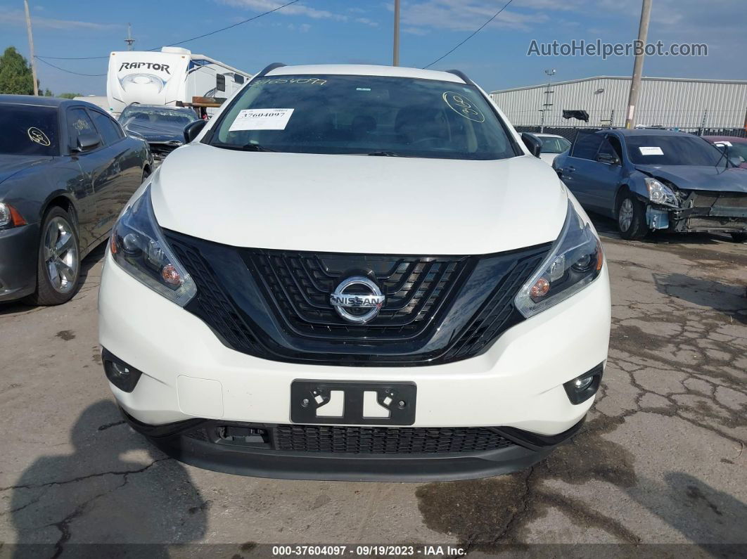 2018 Nissan Murano Sl White vin: 5N1AZ2MH9JN150825