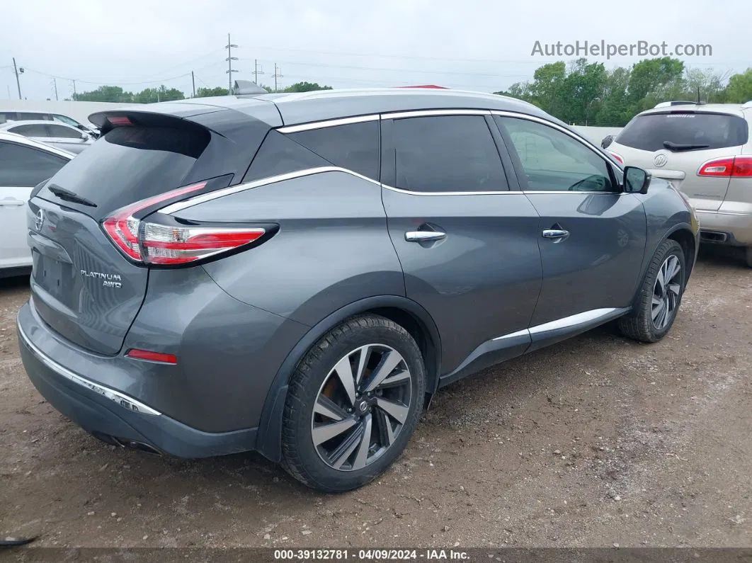 2018 Nissan Murano Platinum Gray vin: 5N1AZ2MH9JN177393