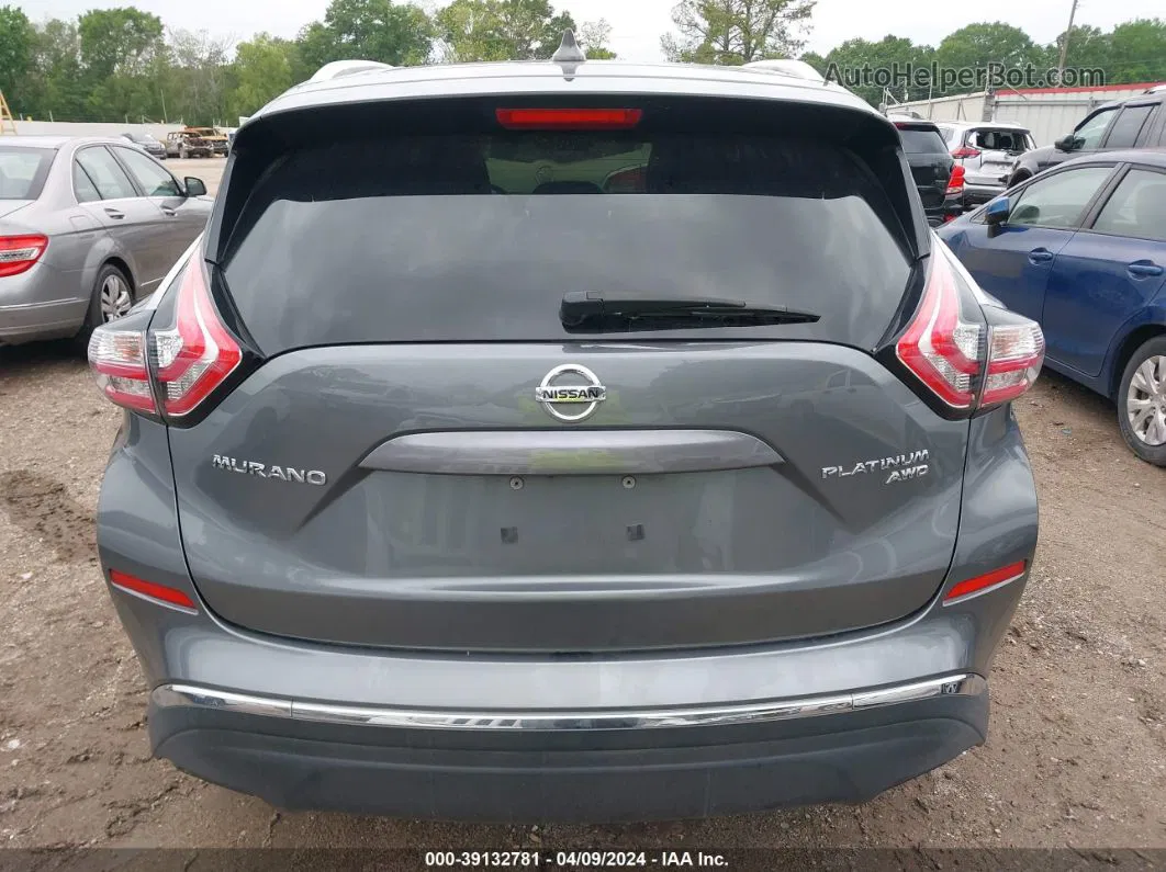 2018 Nissan Murano Platinum Gray vin: 5N1AZ2MH9JN177393