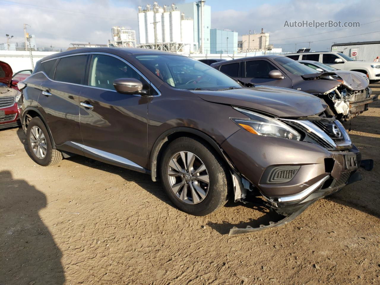 2018 Nissan Murano S Brown vin: 5N1AZ2MH9JN184313