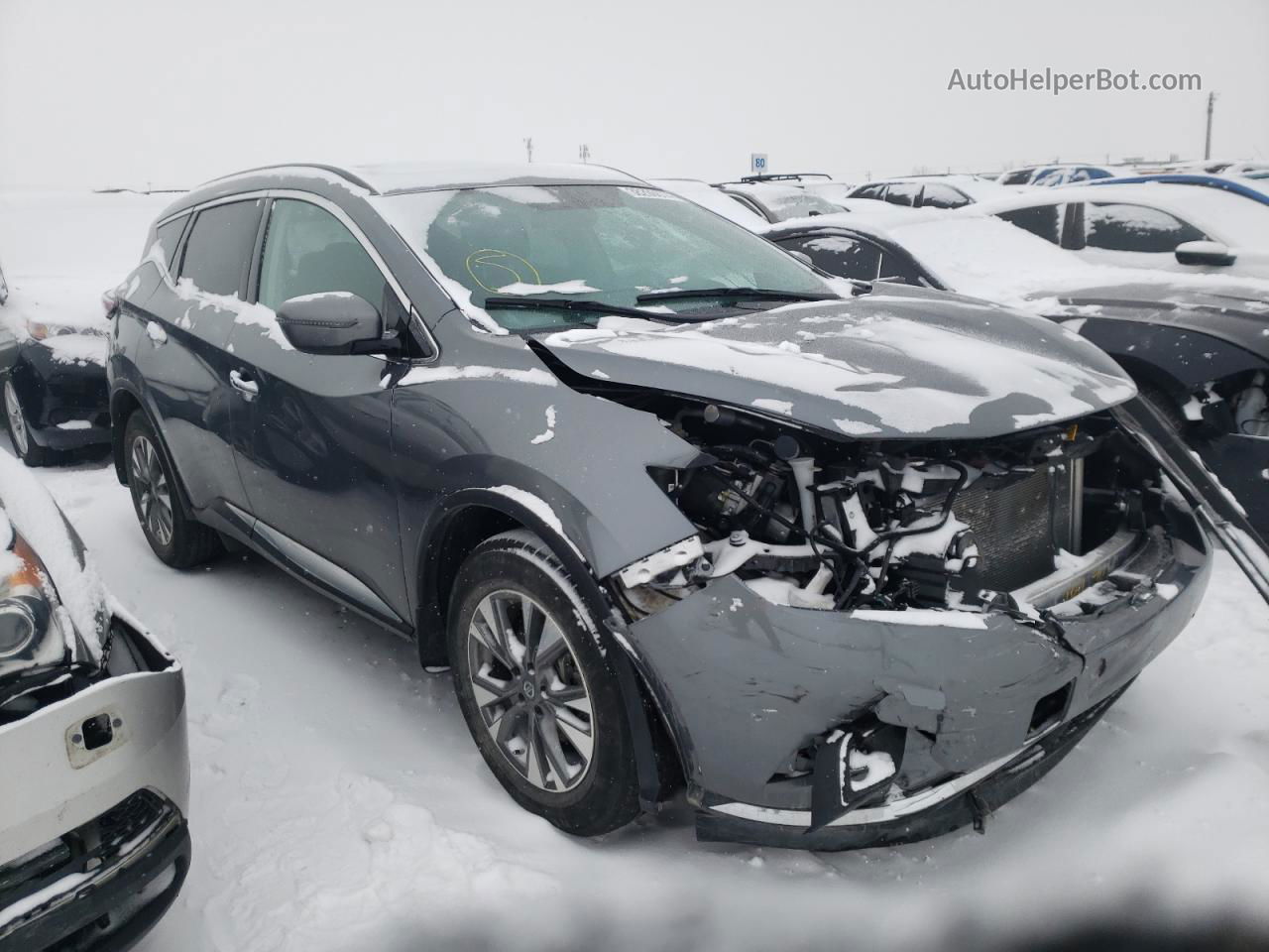 2018 Nissan Murano S Серый vin: 5N1AZ2MH9JN188877