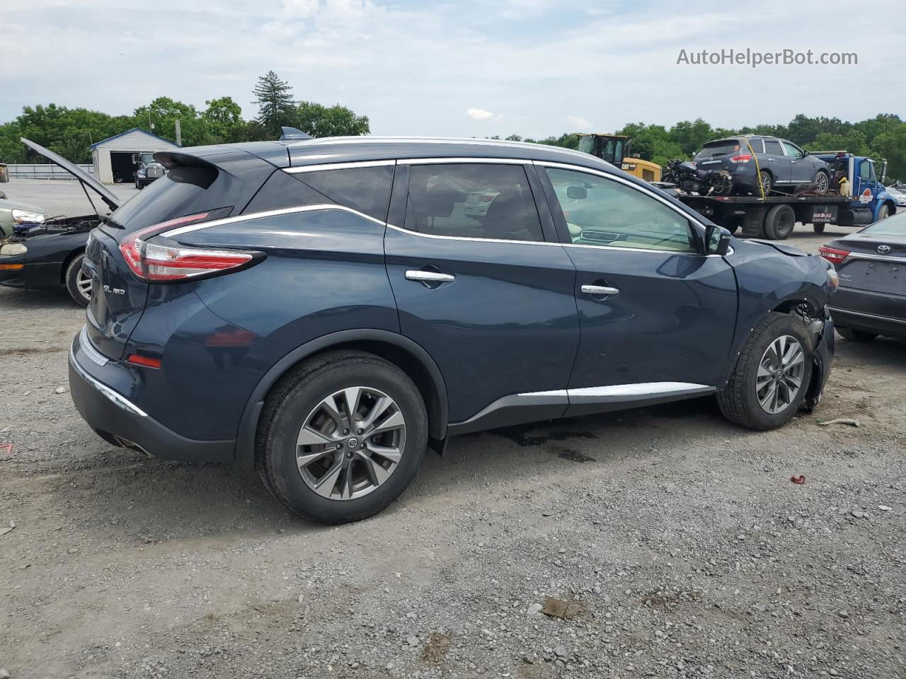 2018 Nissan Murano S Синий vin: 5N1AZ2MH9JN193027