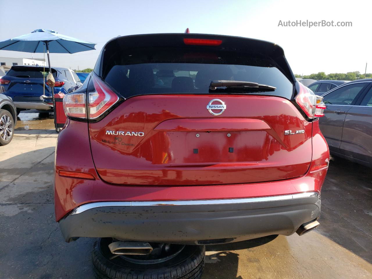 2017 Nissan Murano S Red vin: 5N1AZ2MHXHN108304