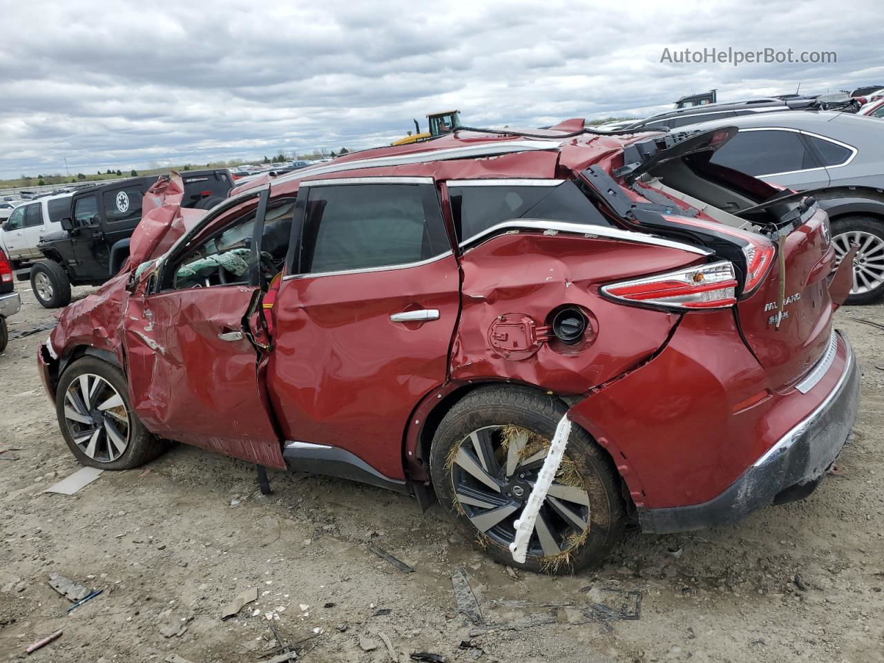 2017 Nissan Murano S Red vin: 5N1AZ2MHXHN144817