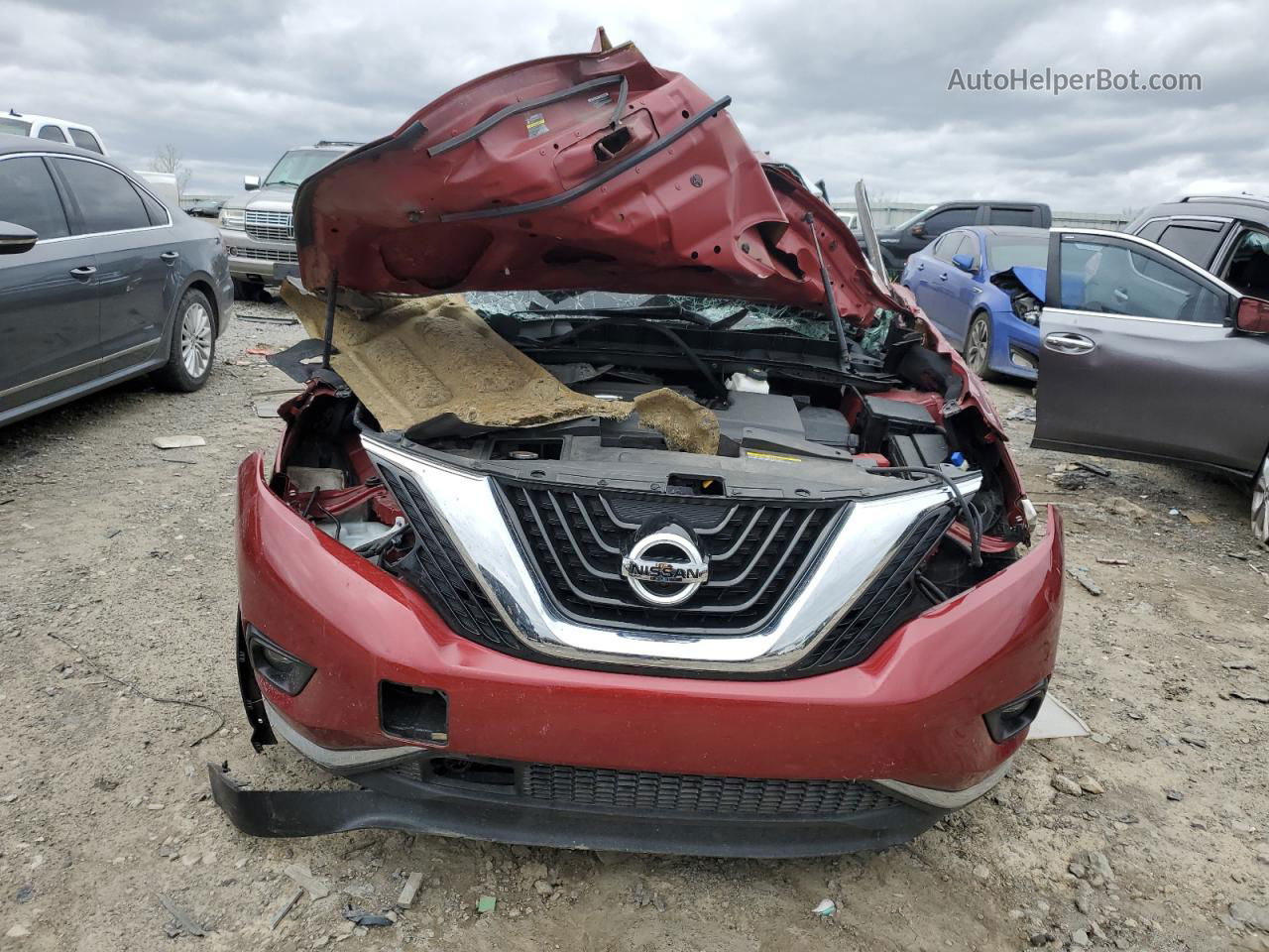 2017 Nissan Murano S Red vin: 5N1AZ2MHXHN144817