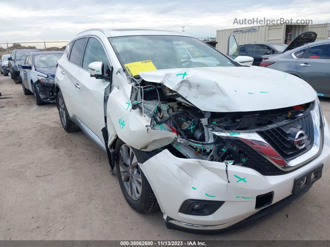 2017 Nissan Murano Sl White vin: 5N1AZ2MHXHN167482