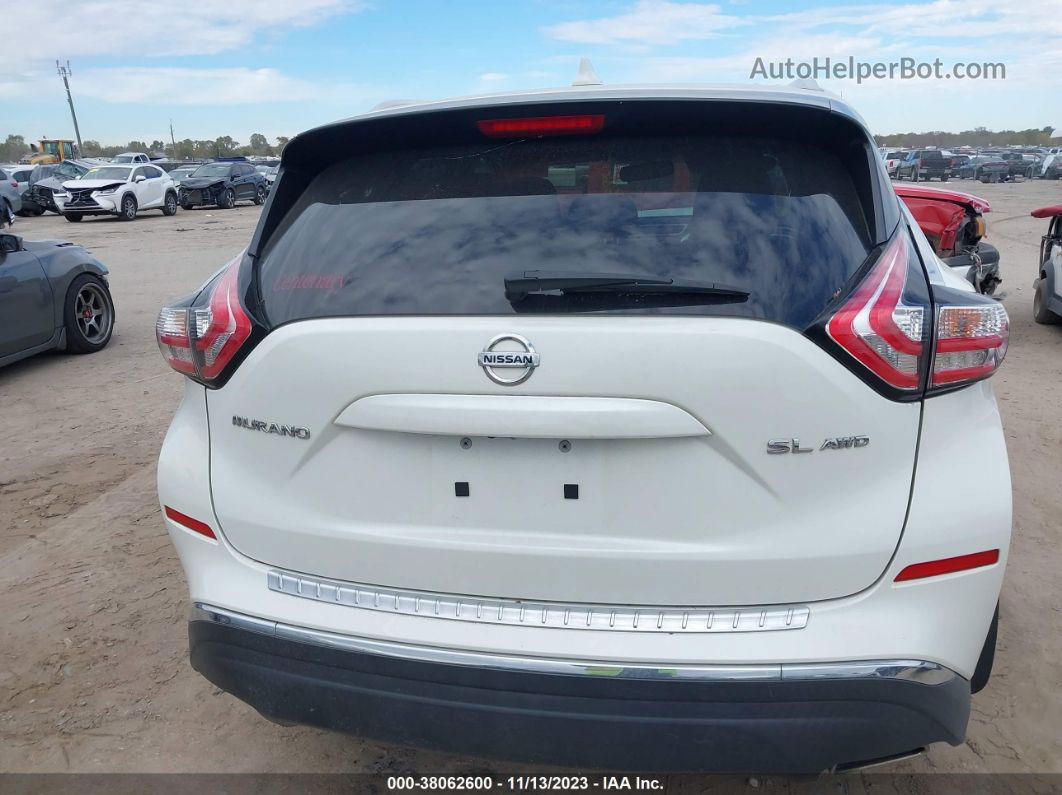 2017 Nissan Murano Sl White vin: 5N1AZ2MHXHN167482