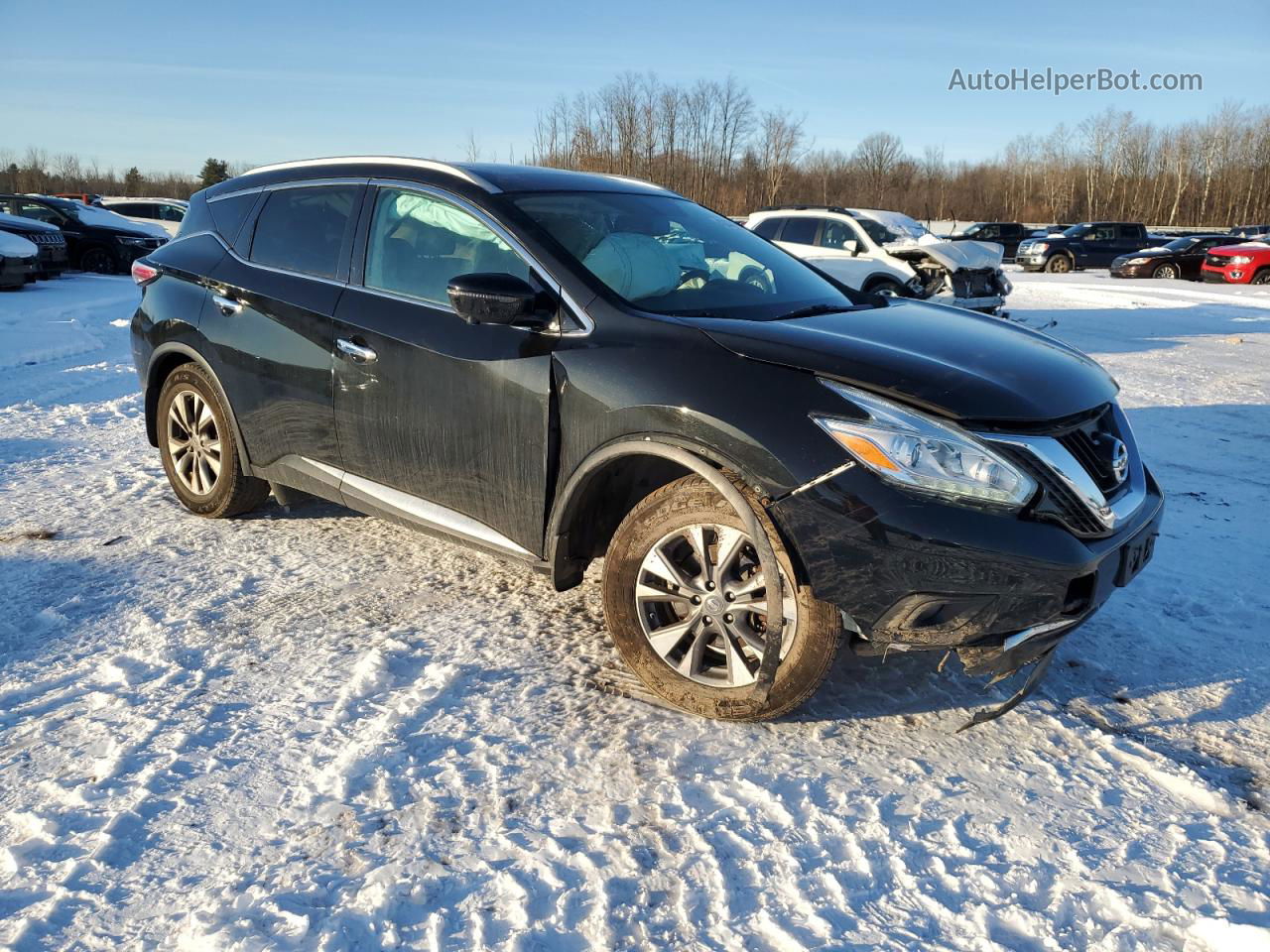 2017 Nissan Murano S Black vin: 5N1AZ2MHXHN183813