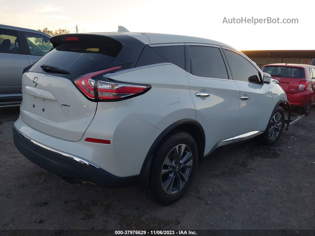 2017 Nissan Murano S White vin: 5N1AZ2MHXHN196061