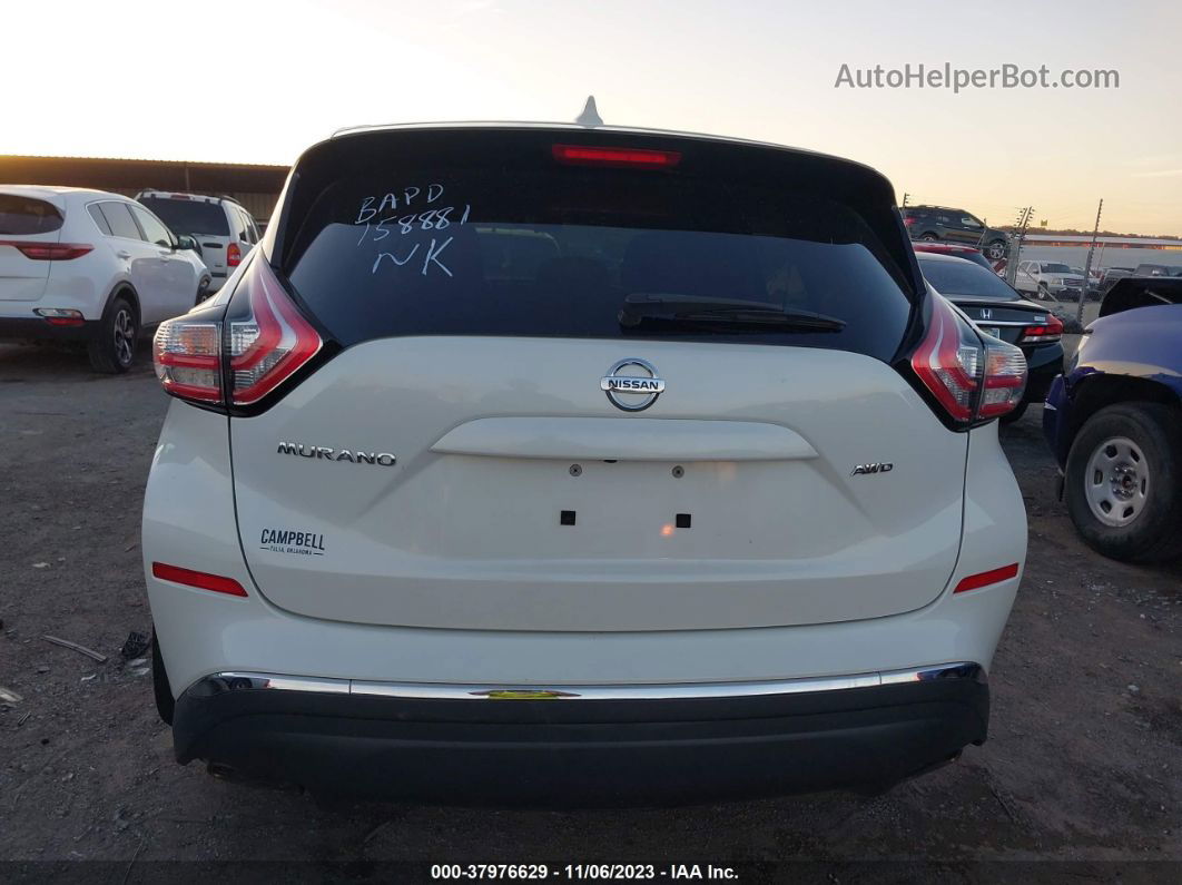 2017 Nissan Murano S White vin: 5N1AZ2MHXHN196061